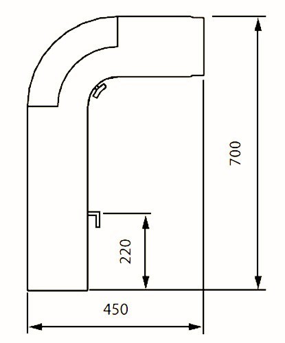 Ofenrohr / Rauchrohr - Set Fullform Ø150mm Senotherm grau