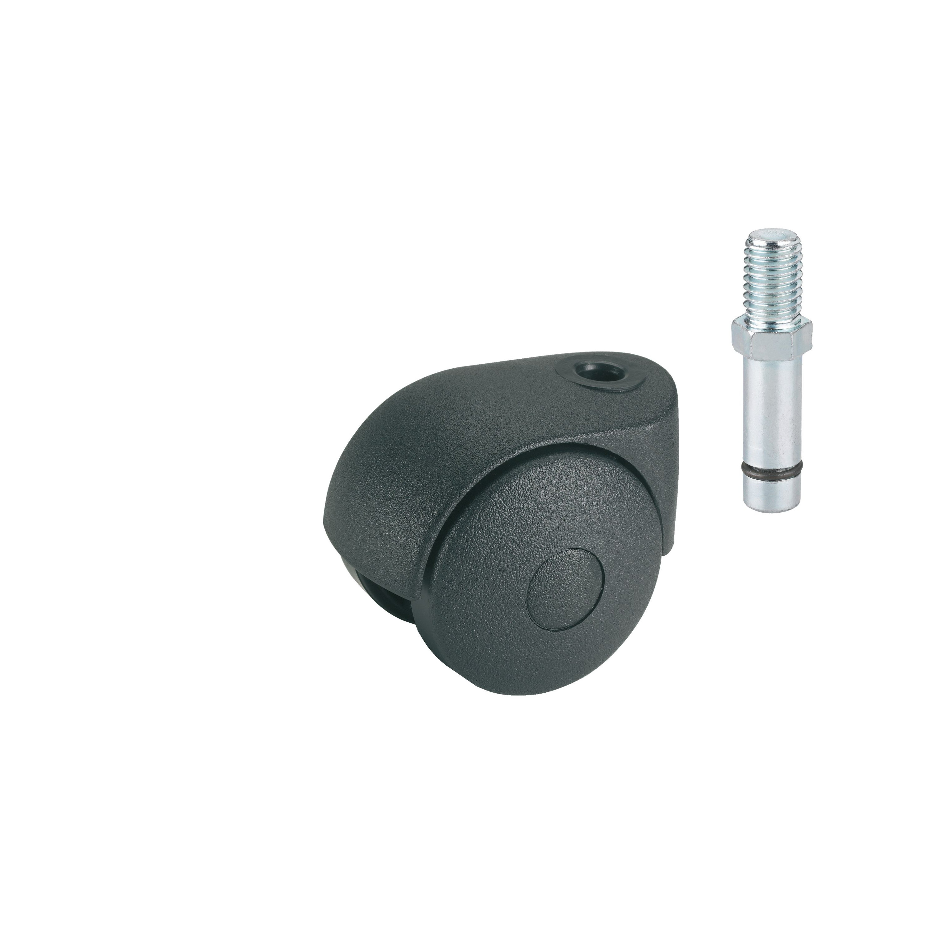 Doppelrolle 40 mm KS-schwarz mit Stift