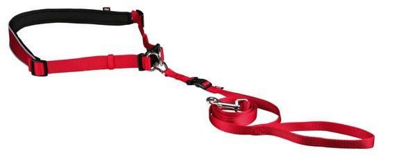 Leine mit Bauchgurt TRIXIE kleine und mittelgroße Hunde rot