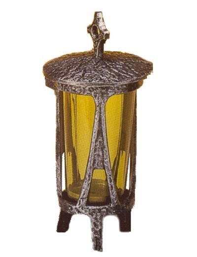 Grableuchte / Grablaterne Alu bronze 27 cm