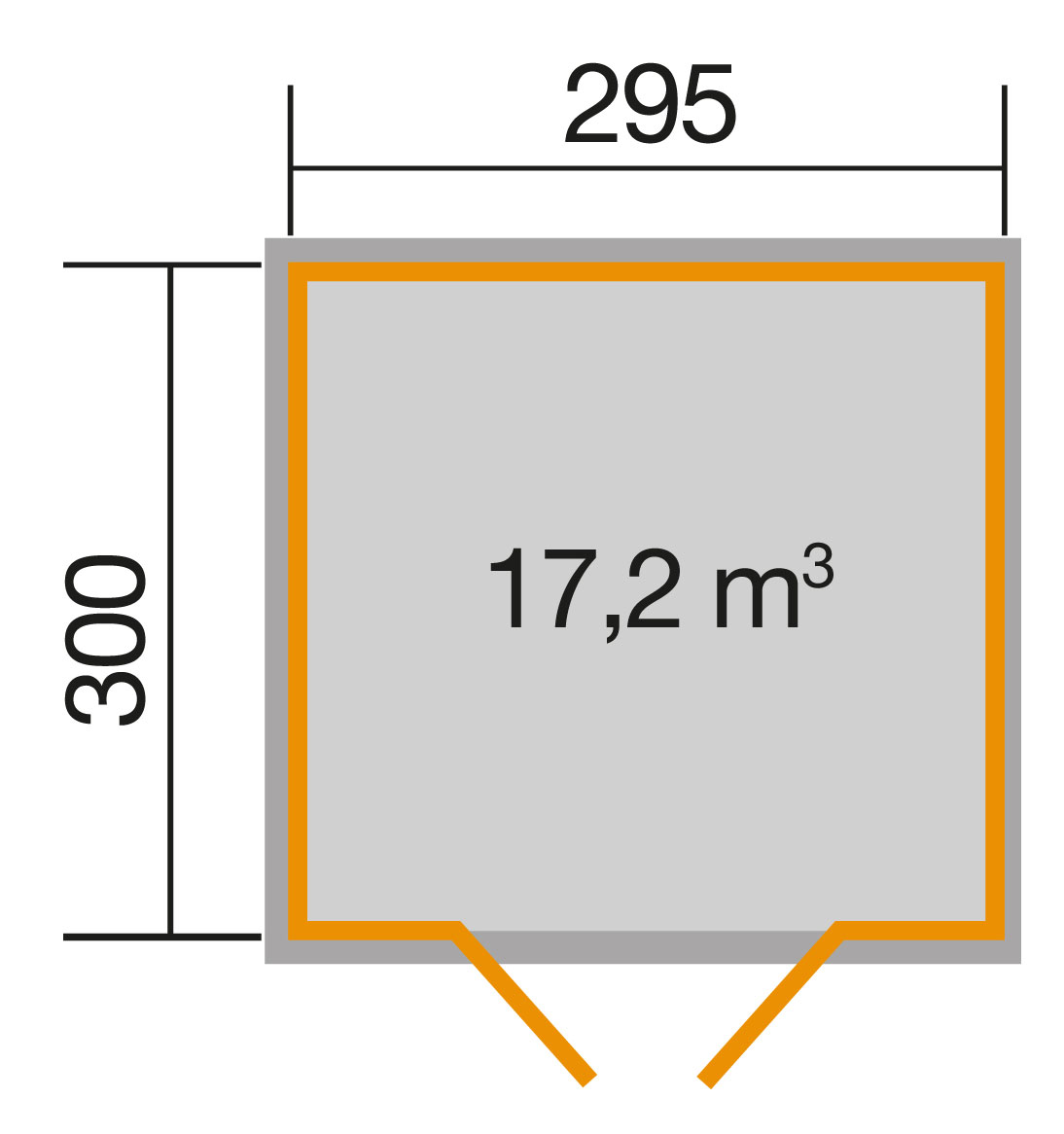 weka Gartenhaus 219 Gr.3, 28 mm, Flachdach mit wek