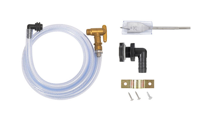 Regentonne Ablaufhahn 19mm (3/4") Universal-Schlauch-Set GRAF 220015