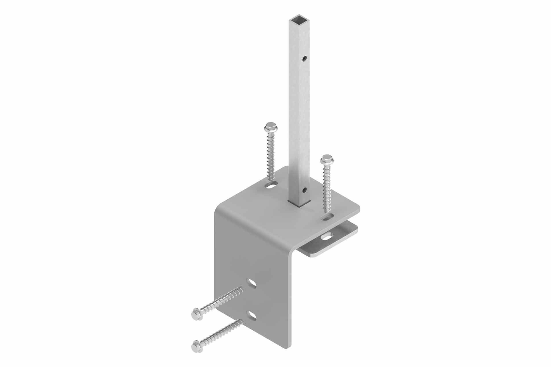 EASY-FENCE Pfostenträger mit Maueradapter 12-16 cm Silber