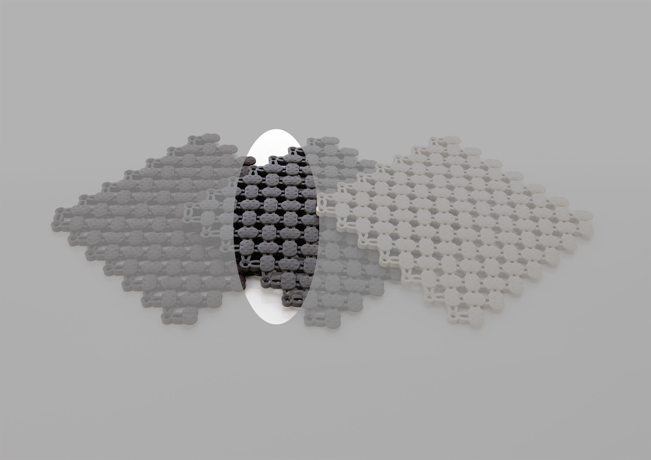Eliga Bodenmatte PVC 20x20cm anthrazit grau