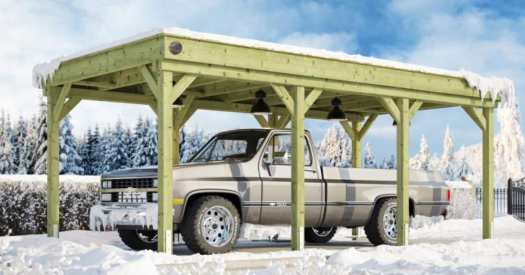 weka Carport 609, Schneelast 3kN/m² inkl. selbstkl