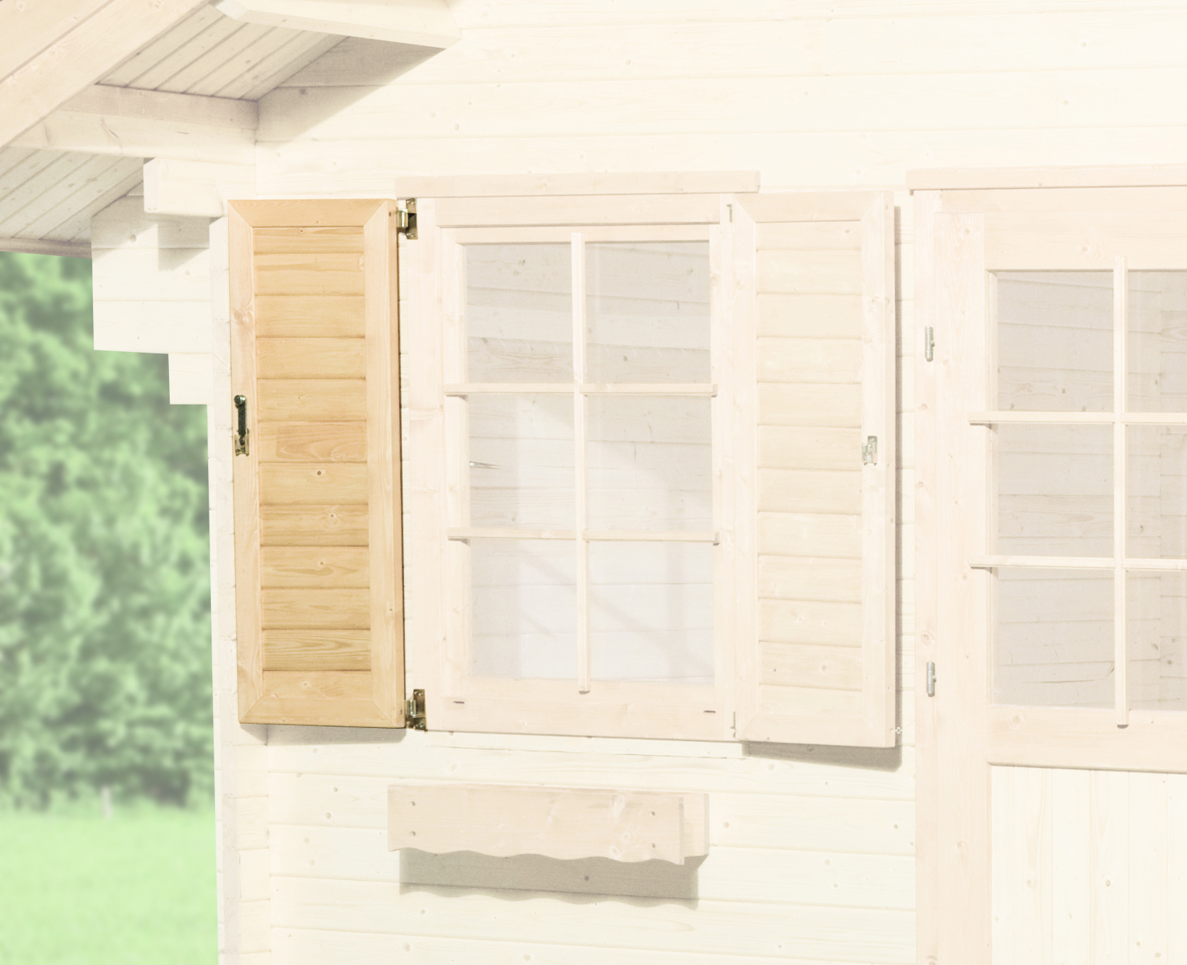 Fensterladen 1-seitig für Fenster 84x113cm (213, 1