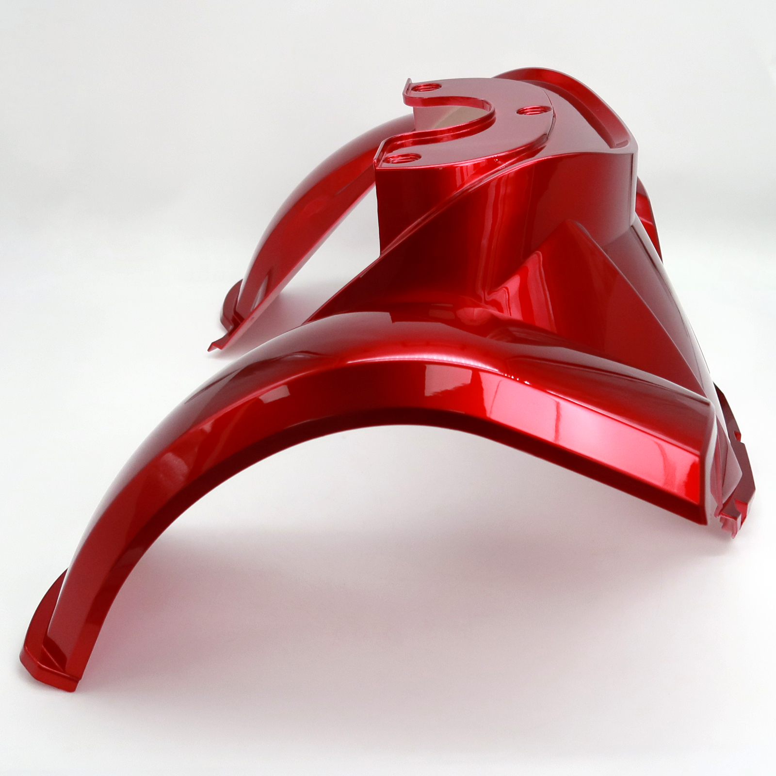Rolektro Verkleidung, Frontschürze unten, Rot, neues Design für Quad