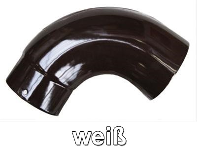Ofenrohr / Rauchrohr Bogenknie emailliert 90° Ø120mm weiss glatt