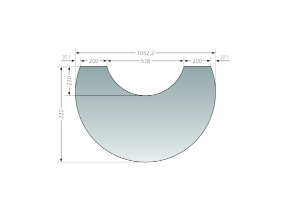 ORANIER® Glas Vorlegeplatte zu Polar Neo 8 und Neo Aqua und Neo W+