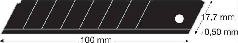Abbrechklinge black 18mm a 50 Stück Lutz