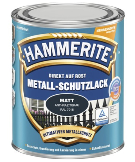 Hammerite Metallschutz Lack matt anthrazit 250ml