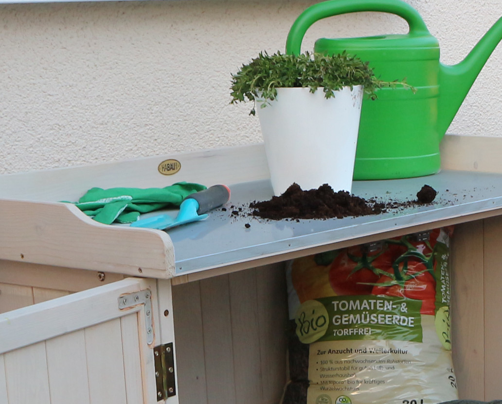 Pflanztisch / Gartentisch / Grilltisch / Terrassenkommode Habau Lino