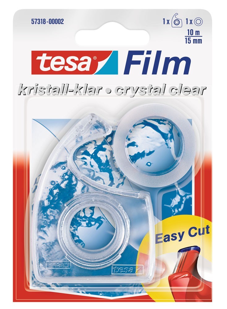 tesafilm® kristall-klar 10 m x 15 mm inkl. tesa® Handabroller