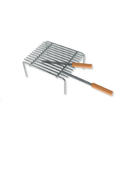 Grillrost Lienbacher Edelstahl mit Griff Buche 35x27x12cm