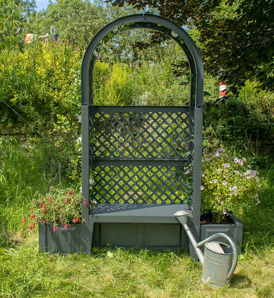 KHW Gartenbank Amsterdam 174x49x207 cm anthrazit