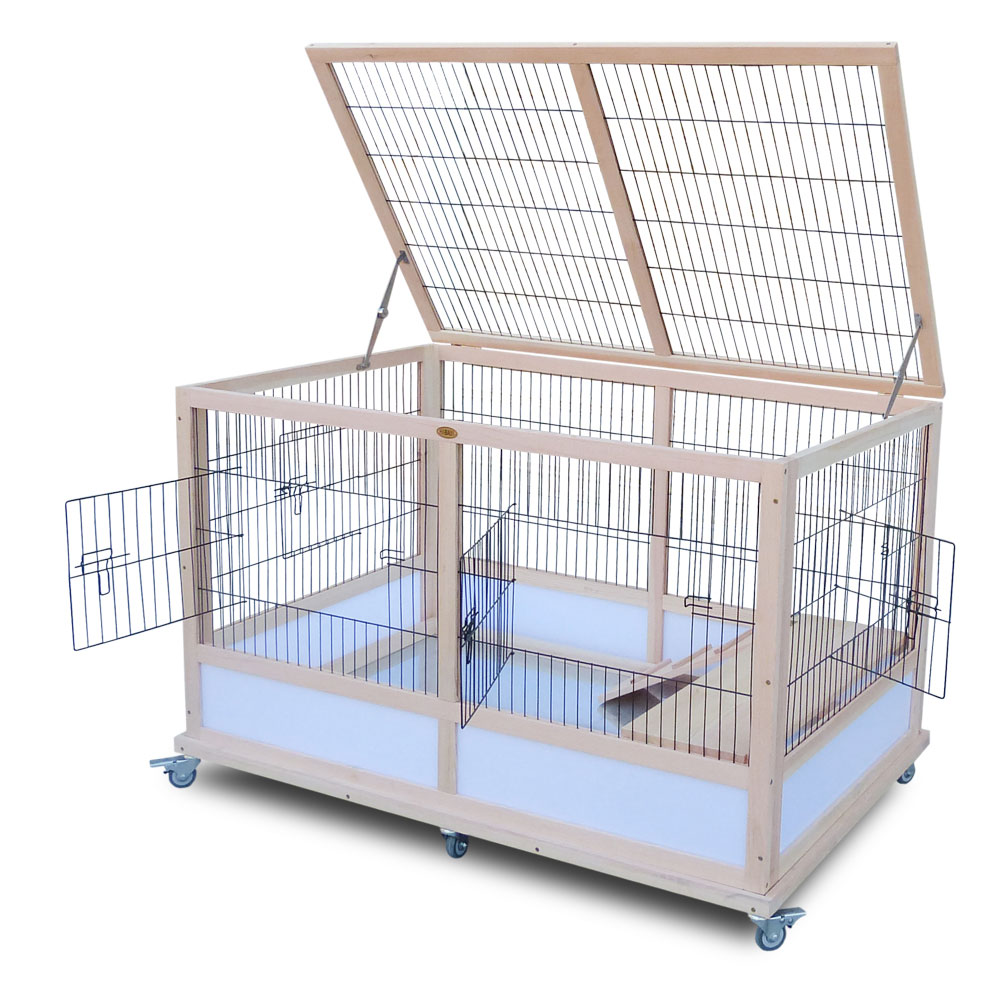 Kleintierstall / Indoorstall für Nager Habau rollbar 118x75x79cm