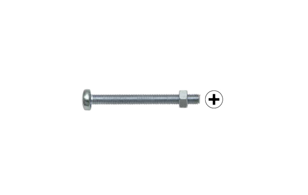 SWG Gewindeschraube verzinkt Linsenkopf DIN7985 m Mutter 3x30mm 10 Stk