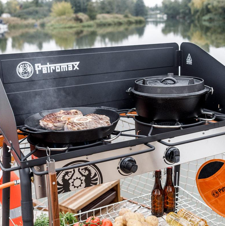 PETROMAX® Gastisch mit Mehrfachbrenner GE90-S 50mbar