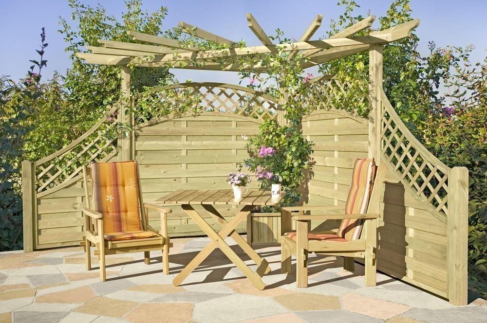 Eckpergola kesseldruckimprägniert 240x240x220cm