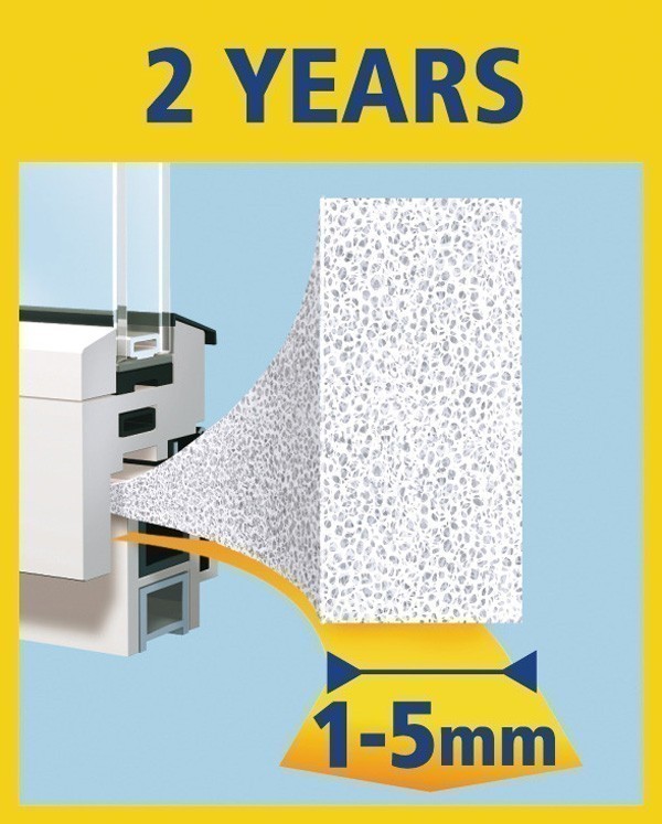 tesamoll® Universal Schaumstoffdichtung 15 mm x 6 m weiß