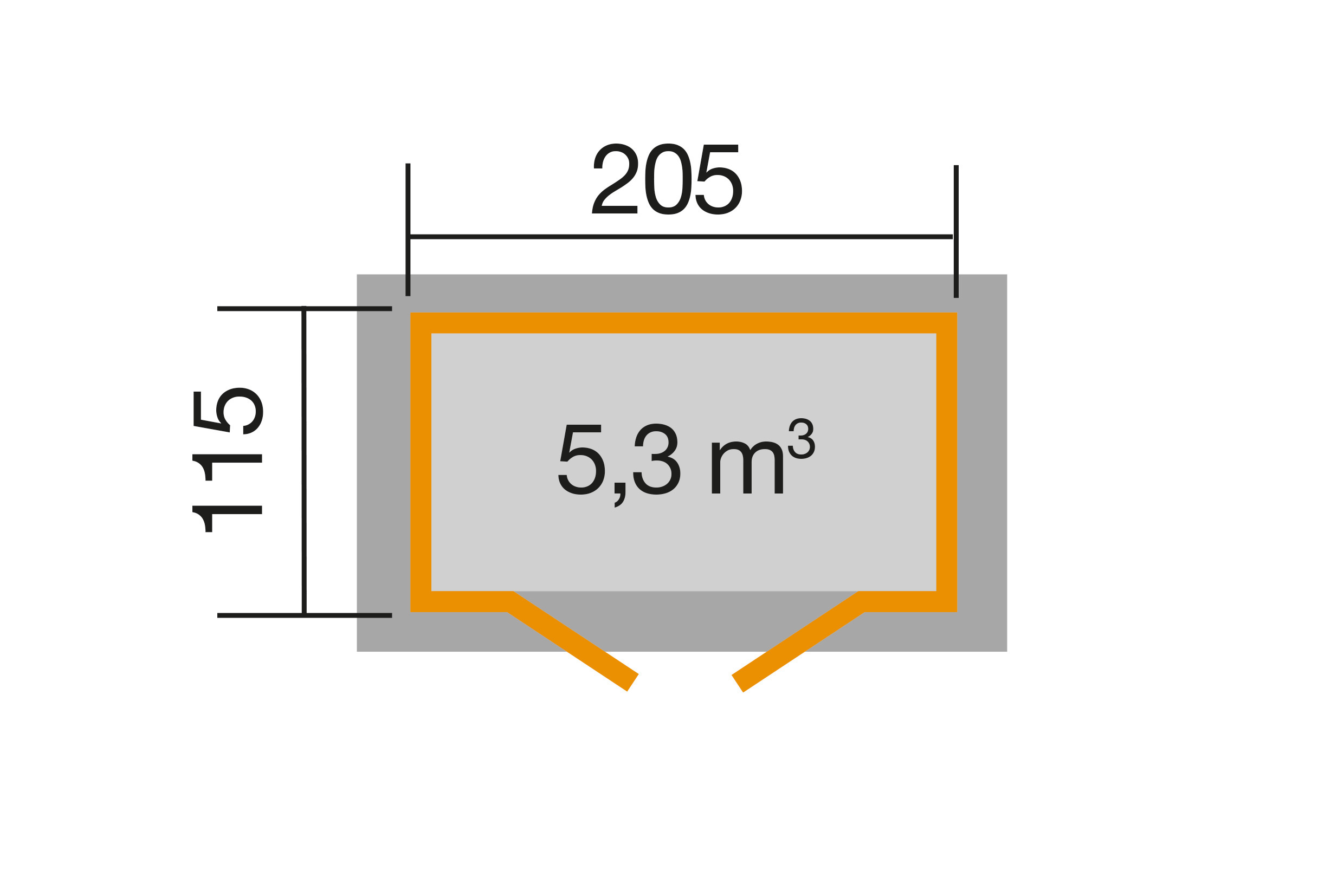 weka Gartenhaus 265 Gr. 1, 21 mm, anthrazit, DT/4