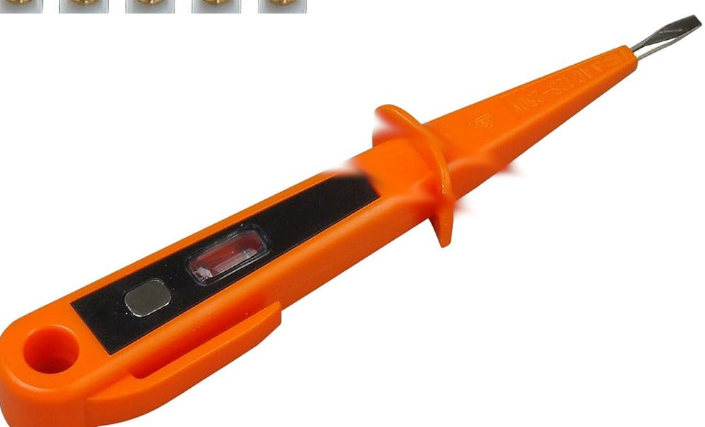 Euro-Spannungsprüfer 100-250V~ 15cm, orange