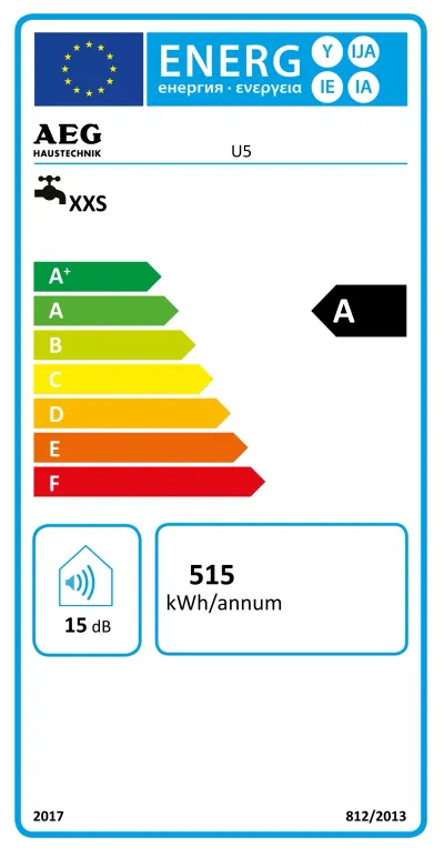 AEG Kleinspeicher U5 5 Liter – Warmwasserspeicher Untertischmontage