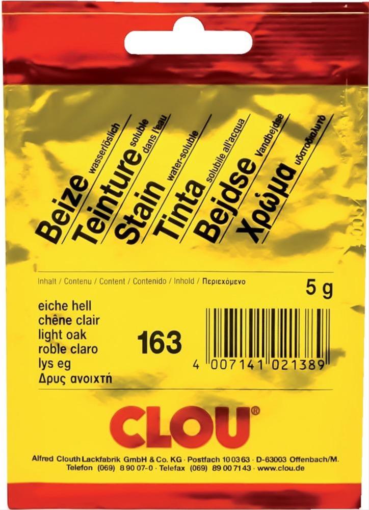 Clou Beize / Pulver-Beize wasserlöslich Nr. 163 eiche hell 10g