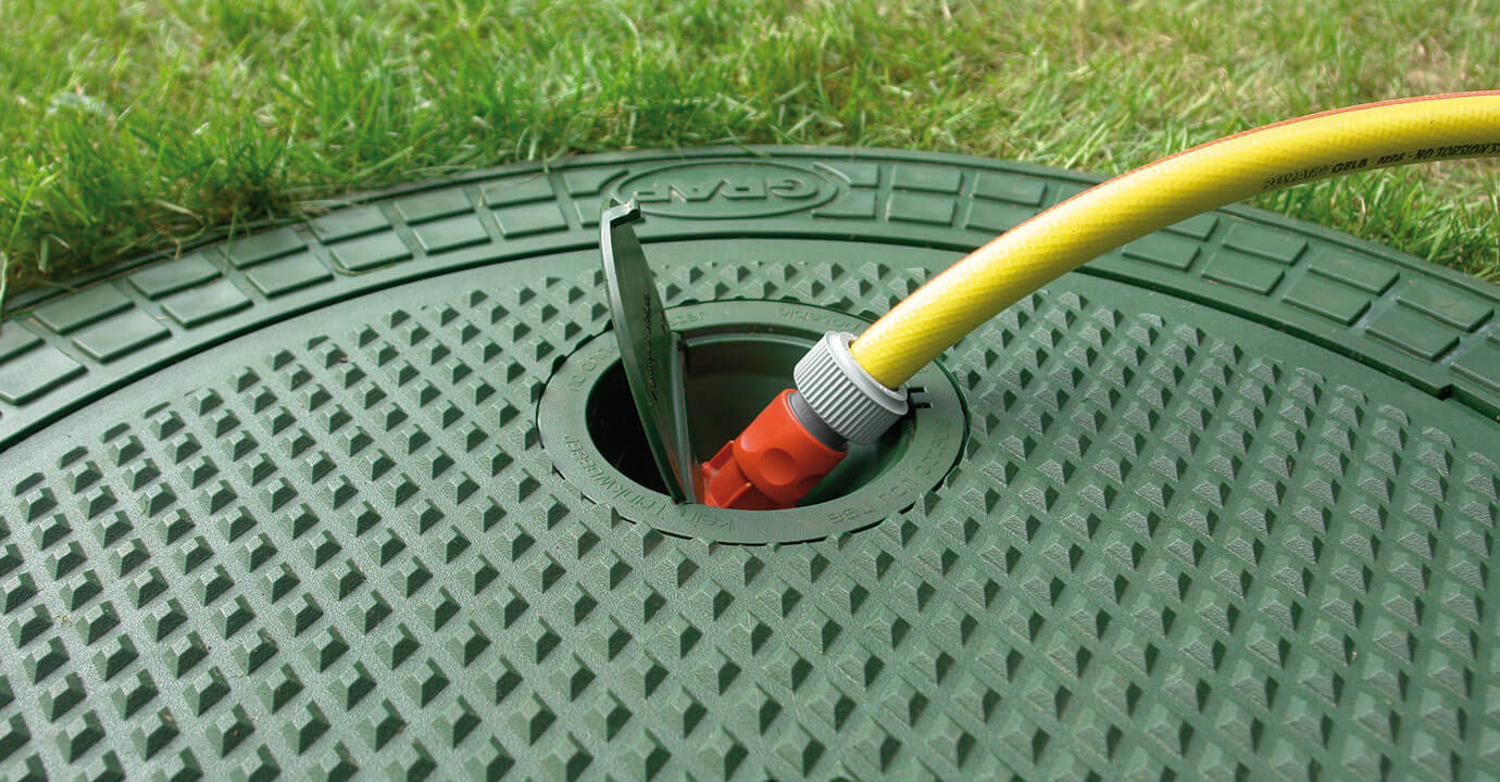 Graf Erdtank Carat XL 13.000 l Paket Garten-Komfort begehbar