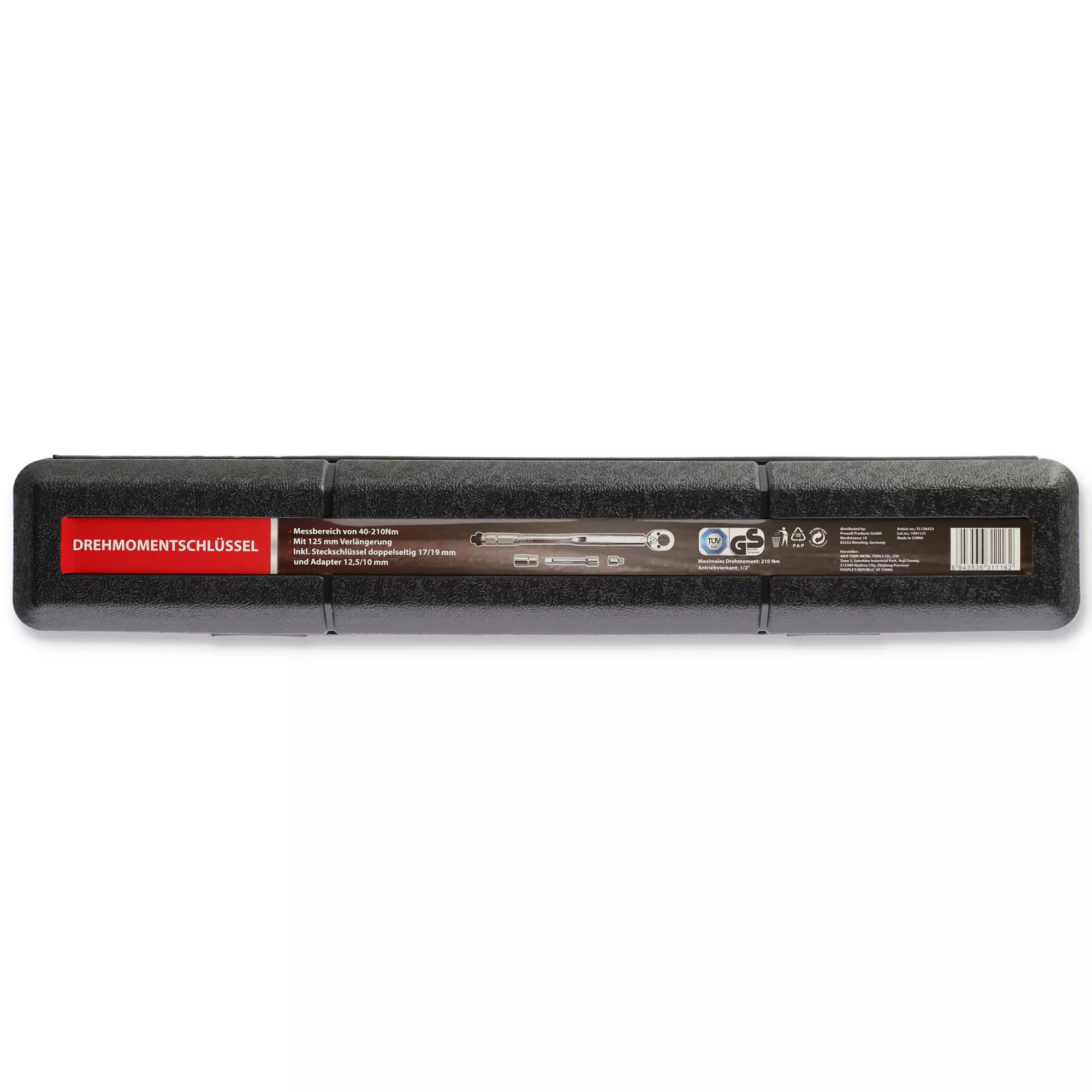 Drehmomentschlüssel mit Nuss und Adapter 1/2"
