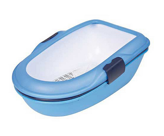 TRIXIE Katzentoilette Berto blau mit Trennsystem