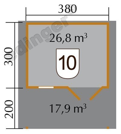 weka Gartenhaus 136 A Gr.1, 45 mm, V200, DT, EF