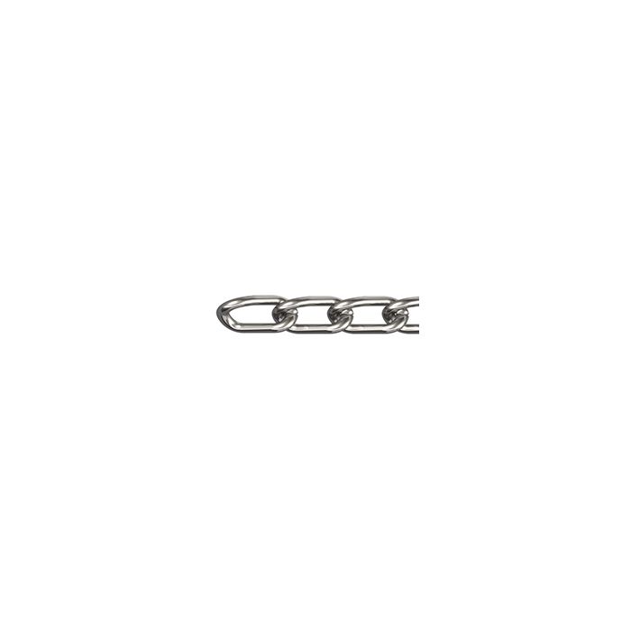 Ringkette Nr. 9500 Stahl vernickelt, 3,4 mm, Meterware
