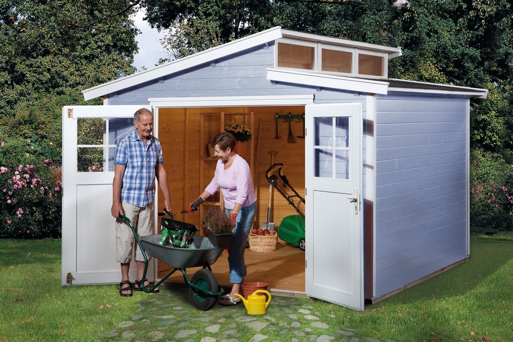weka Gartenhaus 226 Gr.3, grau, 21 mm