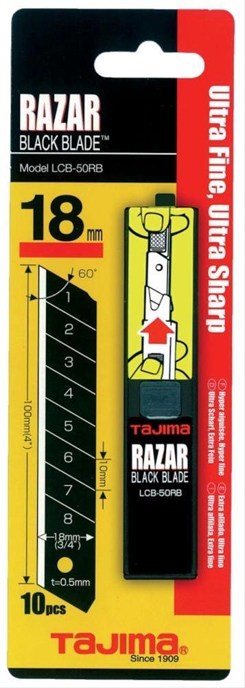 RAZAR BLACK Klingen 18mm LCB50RBC VE10St. Tajima