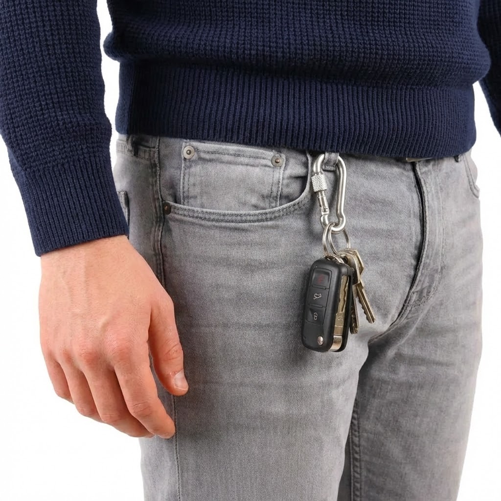 Dörner + Helmer Edelstahl-Karabiner 60 mm – mit Schraubsicherung