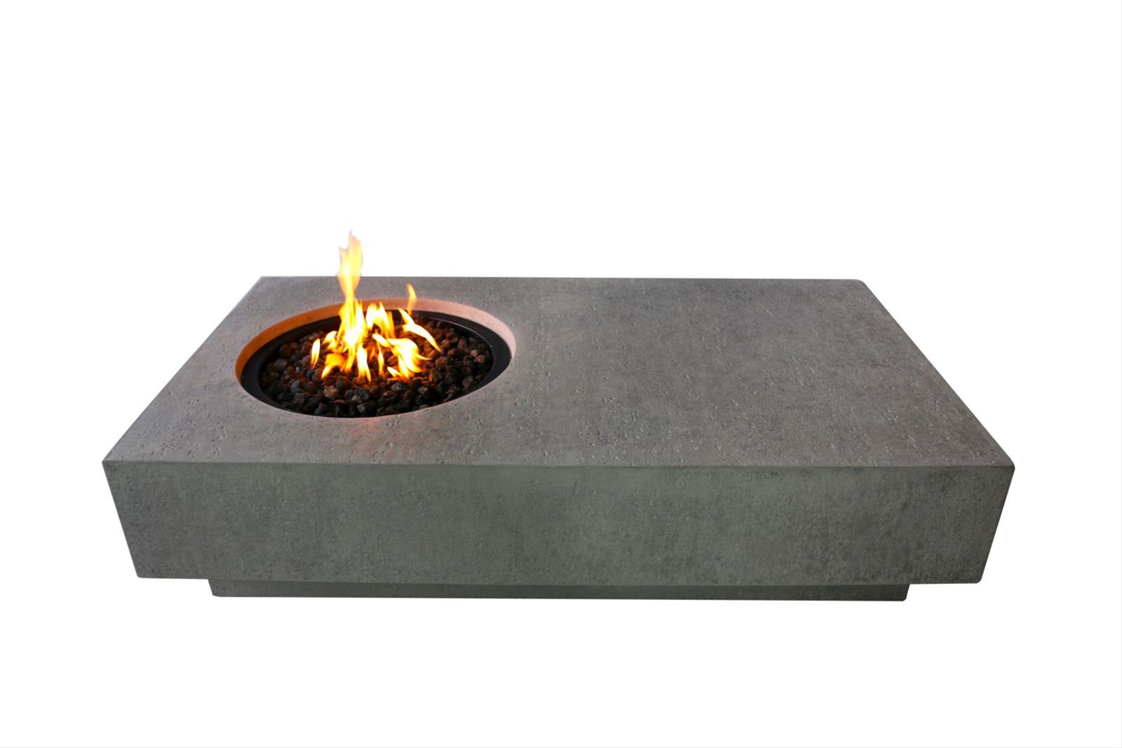 Gas Feuerstelle / Gartenfeuer GardenForma Ubinas Betonoptik grau