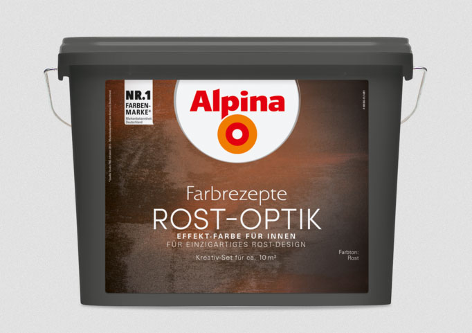 Alpina Effektfarbe Set Rost-Optik für innen