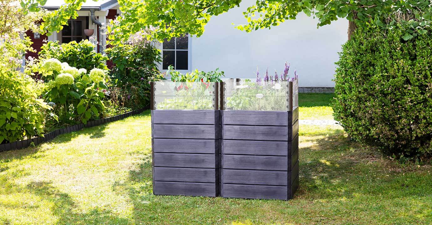 ERGO Quadro L Wachstumsmodul 4 Paneele transparent