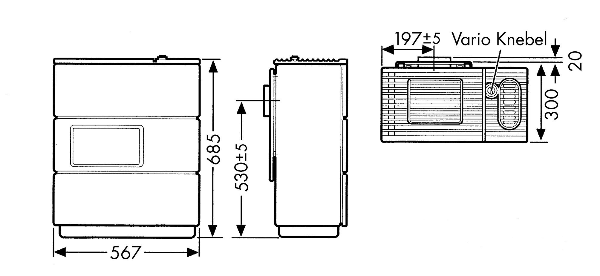 B-Ware Ölofen Wamsler OS 4/5 Vario kaschmir/schwarz