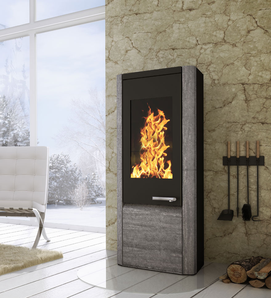 Kaminofen Wamsler Myro Naturstein Serpentino 8 kW