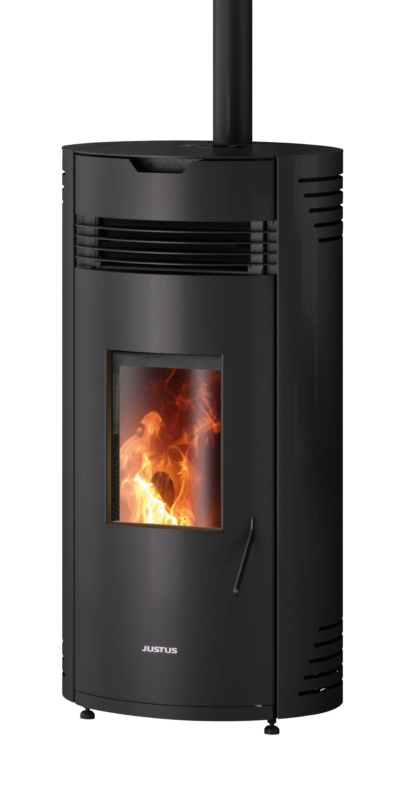 JUSTUS Norta Pelletofen 8 kW Stahl Schwarz mit WiFi