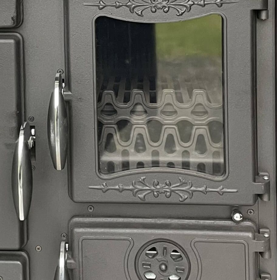 Globe-fire Holzküchenherd Alhena links schwarz 7 kW