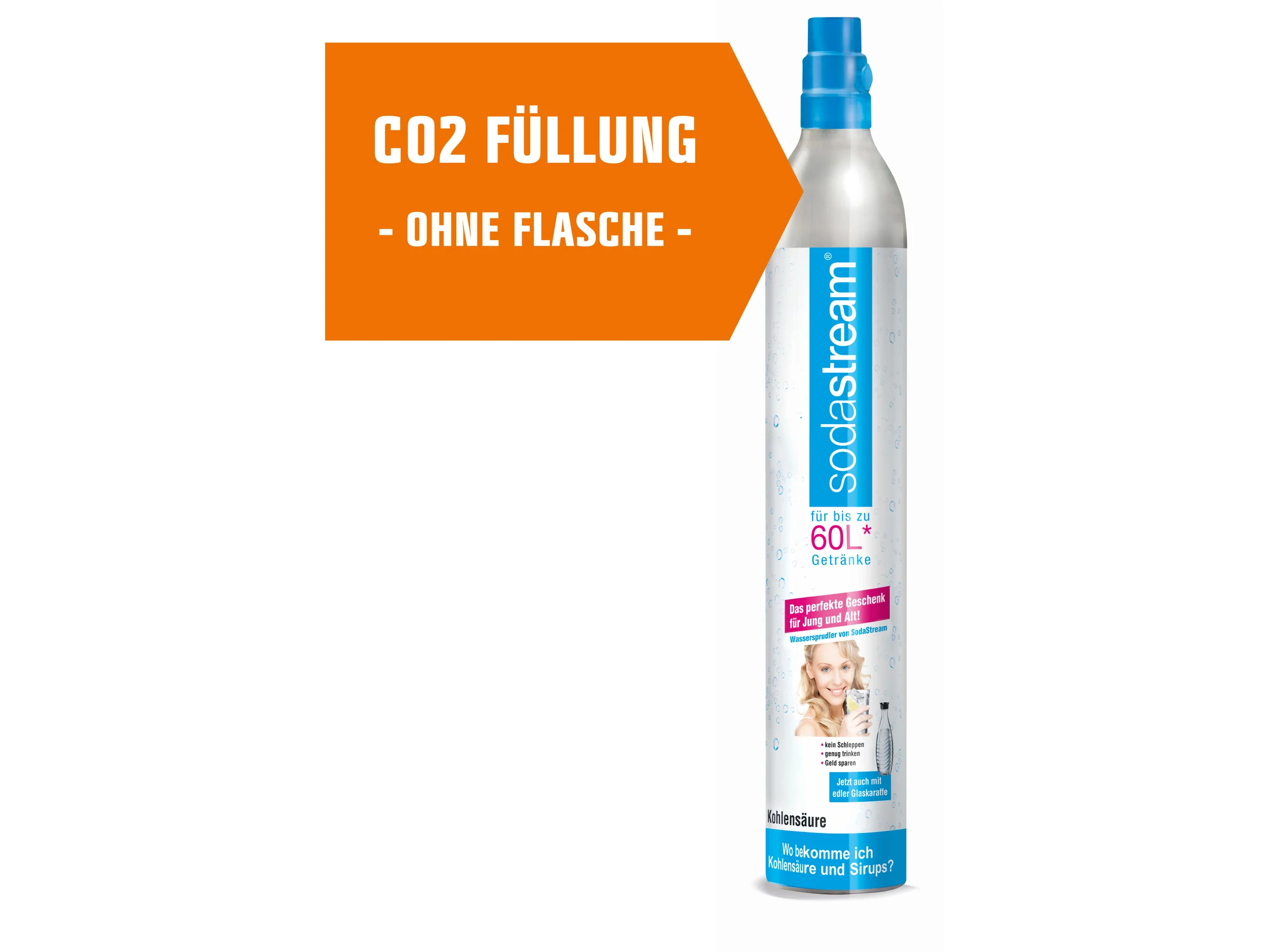 SodaStream CO2-Füllung ohne Flasche für 60 l Sprudelwasser