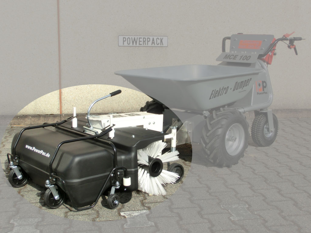 Powerpac Kehrbesen / Kehrmaschine mit Auffangbehälter für MCE400 85cm