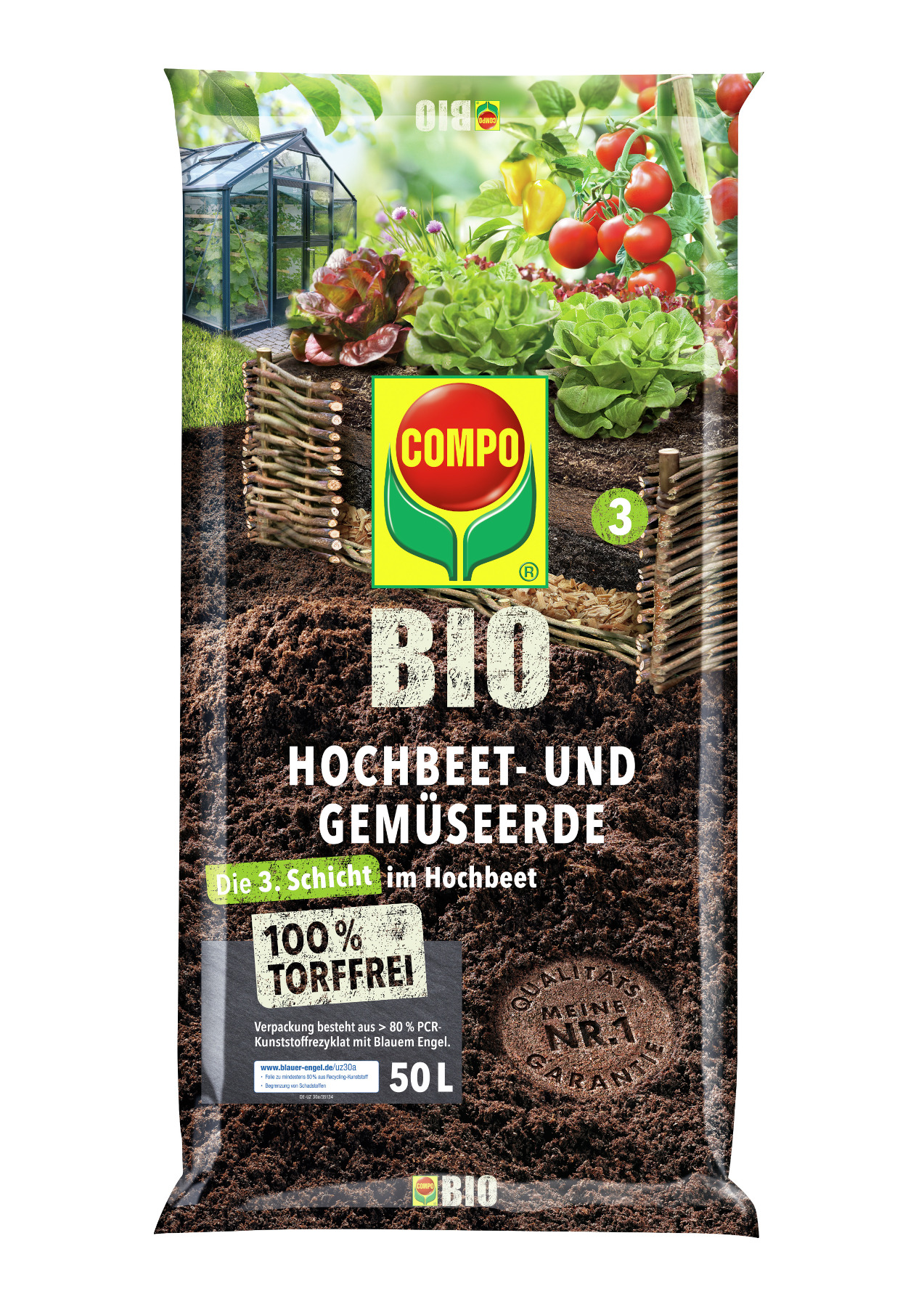 COMPO BIO Hochbeet Erde torffrei 50 L