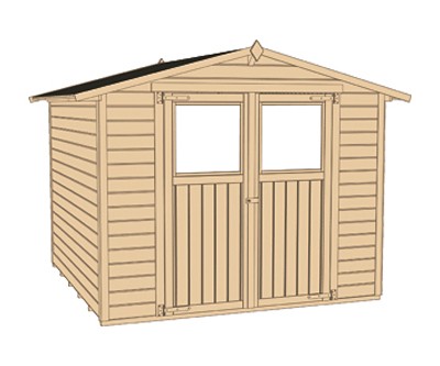weka Gartenhaus 316 Gr.5, natur, 19 mm, DT
