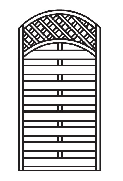 Sichtschutz Zaun / Dichtzaun Mailand Zaunelement Bogen 90x180/160cm