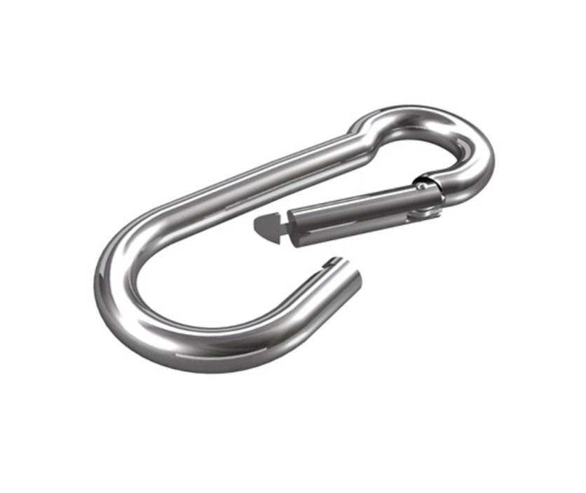 Edelstahl-Karabinerhaken A2 – 6 mm x 60 mm (2 Stück)