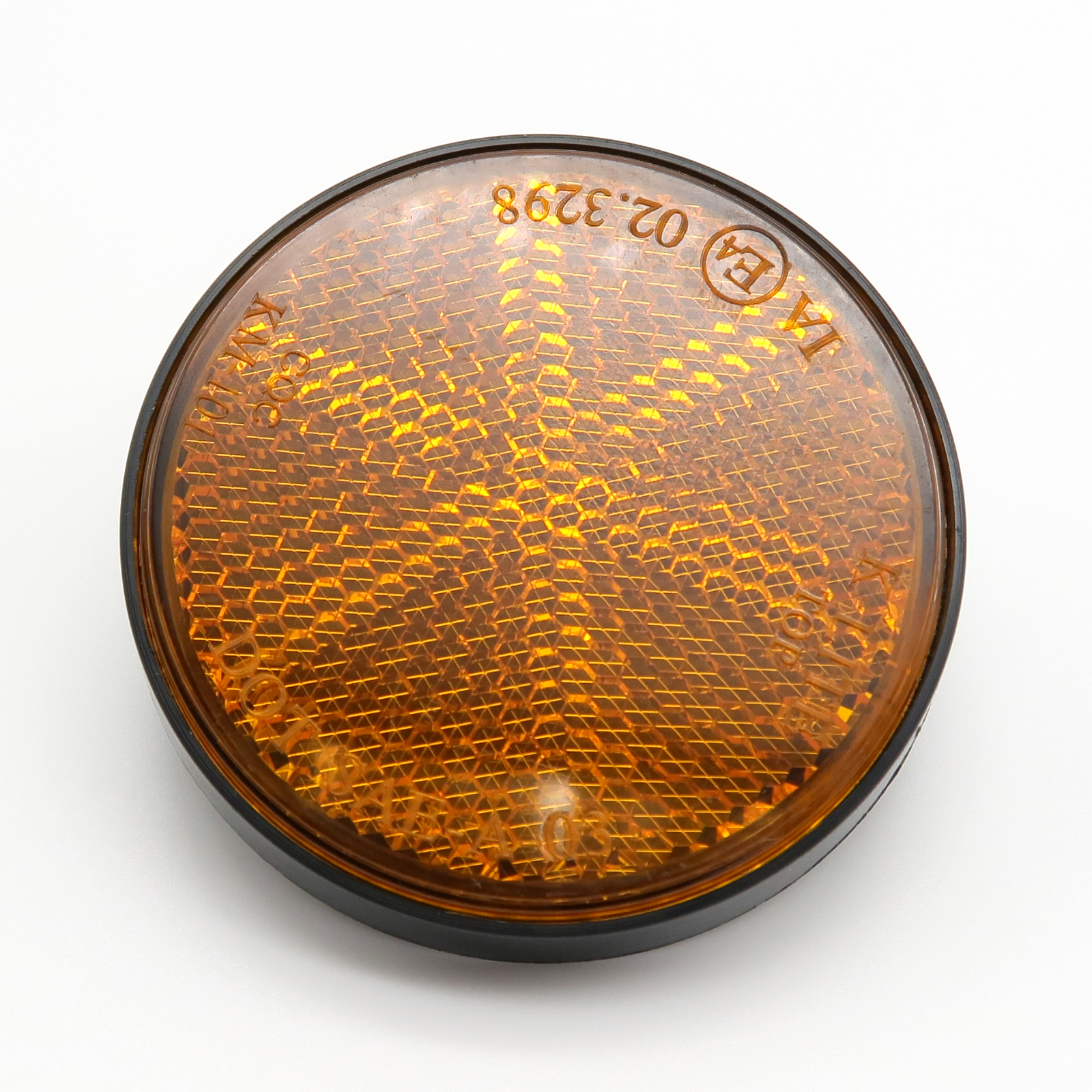 Rolektro Reflektor, rund, Orange, vorne, 1 Stück für Cruiser/Chopper